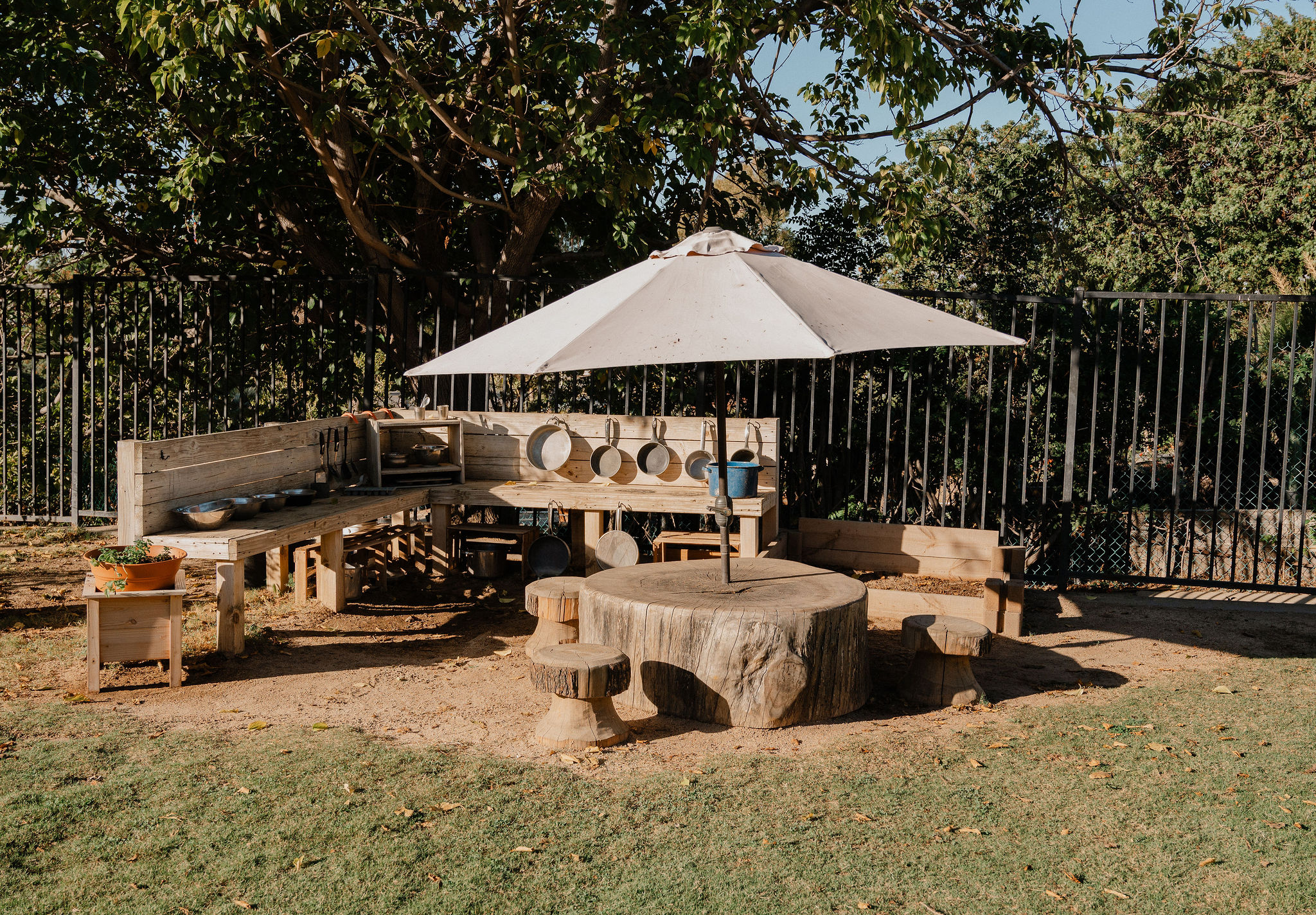 Outdoor gathering space at Orchard Atelier